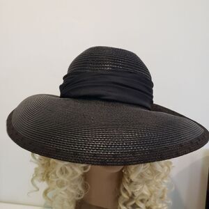 Paul Bensam Black Wide-Brimmed Hat